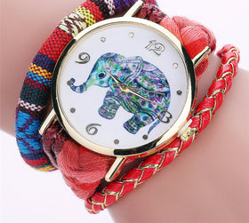 Braided Elephant Fashion Watch