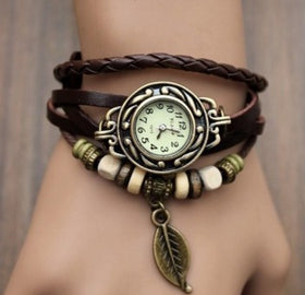 Genuine Leather Vintage Quartz