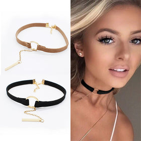 Small Circle Velvet Chokers Necklace