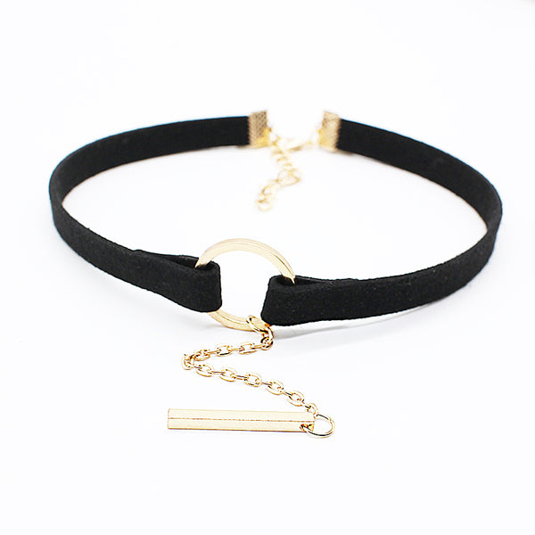 Small Circle Velvet Chokers Necklace