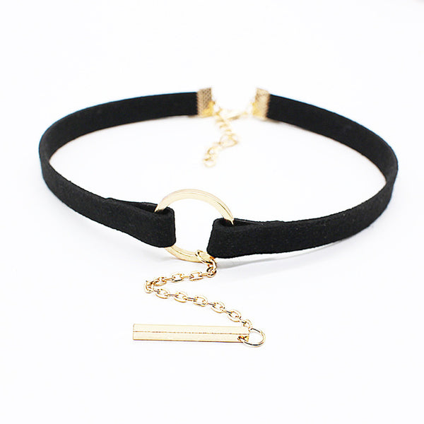 Small Circle Velvet Chokers Necklace