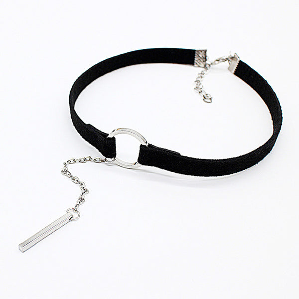 Small Circle Velvet Chokers Necklace